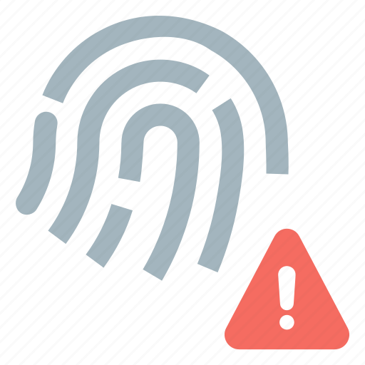 Access, alert, fingerprint error, risk icon - Download on Iconfinder