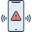 alert, mobile, alarm, warning, notifications, attention, hazard 