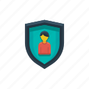 protected, user, account, business, man, profile, shield