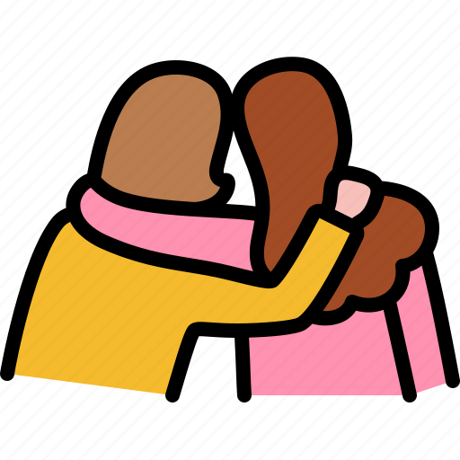 Friendship, friends, friendly, relationship, women, hug, embrace icon - Download on Iconfinder