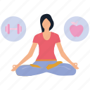 female, relaxing, yoga, meditation, fitness