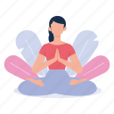 girl, meditation, yoga, relaxing, selfcare