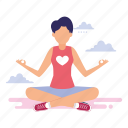 girl, yoga, meditation, relaxing, selfcare