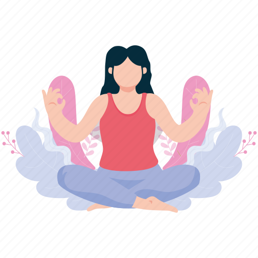 Peace, calm, relaxing, girl, yoga icon - Download on Iconfinder