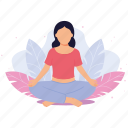 yoga, meditation, peace, girl, selfcare