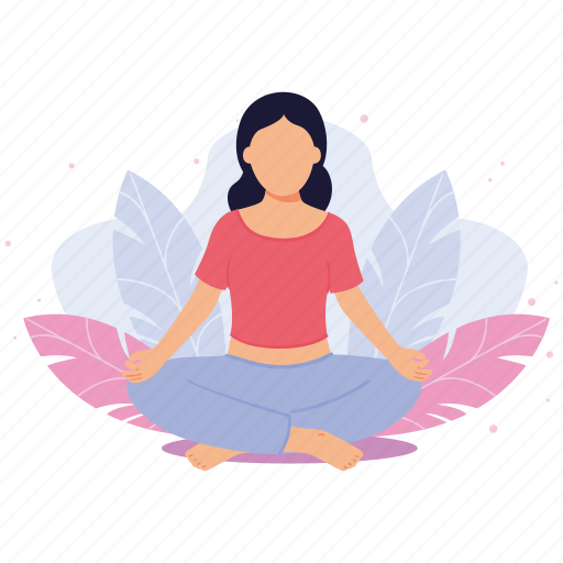 Yoga, meditation, peace, girl, selfcare icon - Download on Iconfinder