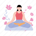 yoga, meditation, position, relaxinggirl