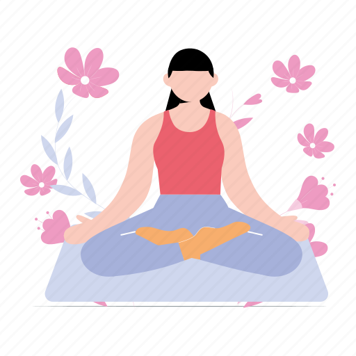 Yoga, meditation, position, relaxinggirl icon - Download on Iconfinder