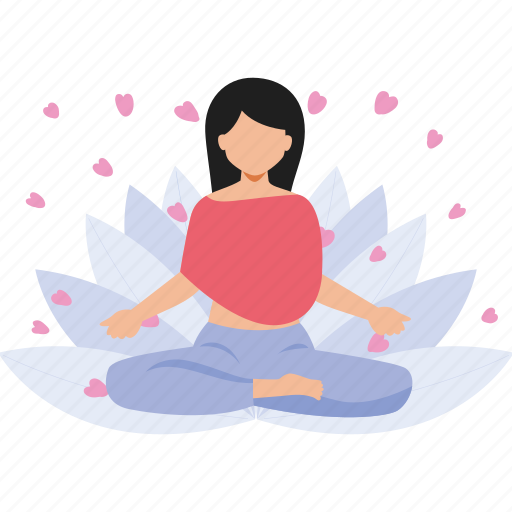 Yoga, meditation, relaxing, fitness, female icon - Download on Iconfinder