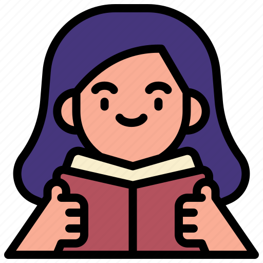 Reading, book, woman, relaxing, self, care, love icon - Download on Iconfinder