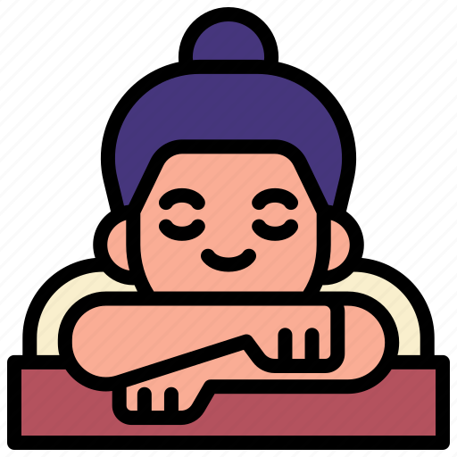 Spa, self, care, love, relaxing, massage, woman icon - Download on Iconfinder