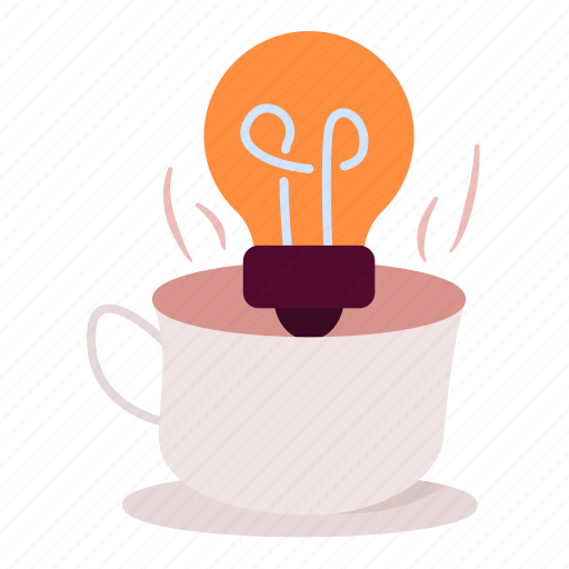 Coffee, creative, bulb, relax, hot, chill icon - Download on Iconfinder