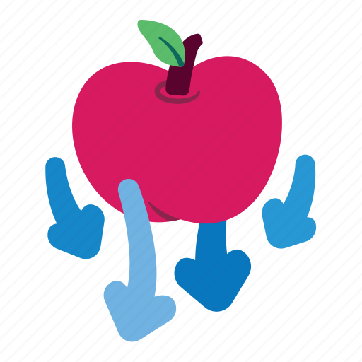 Apple, gravity, science, chemical, down, arrow icon - Download on Iconfinder