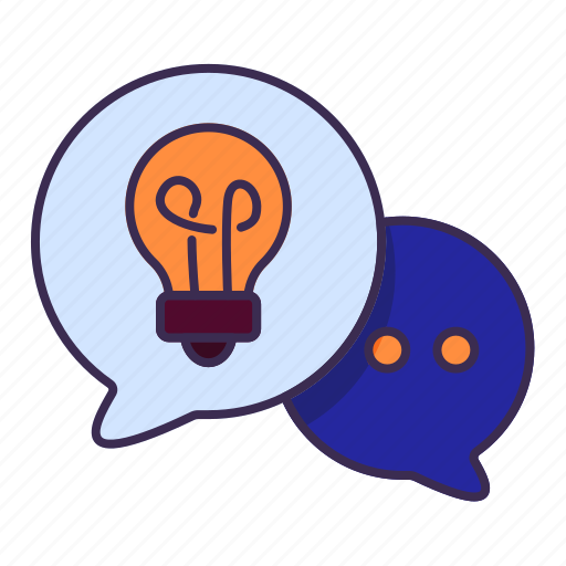 Creative, talk, bulb, smart, confident, conversation icon - Download on Iconfinder