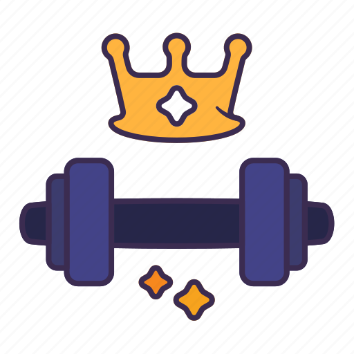 Gym, premium, king, master, barbell icon - Download on Iconfinder