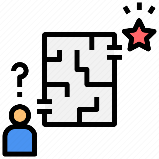 Process, experience, maze, confused, obstacle, goal icon - Download on Iconfinder