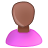 bald, female, pink, user