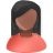 Female, red, user icon - Free download on Iconfinder