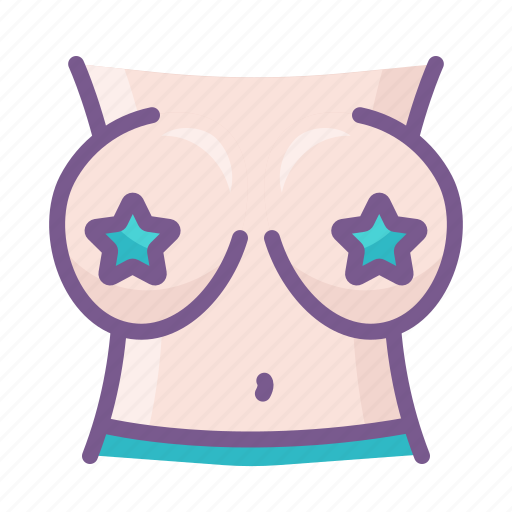 Boobs, bra, erotic, sensual, sexual, sexy, star icon - Download on Iconfinder