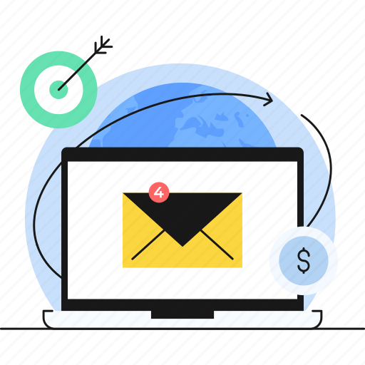 Email advertising, email campaign, email marketing icon, target audience icon - Download on Iconfinder