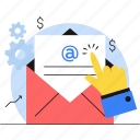 email advertising, email campaign, email marketing icon 