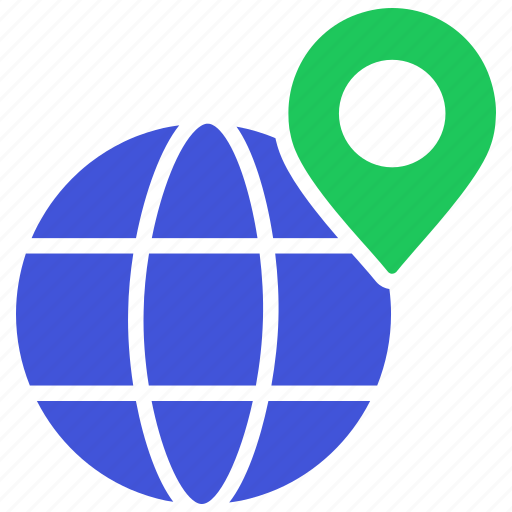 Communication, globe, gps, internet, location pointer, location services, map icon - Download on Iconfinder