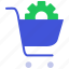 ecommerce, marketing, retail, settings, shopping basket, shopping cart 