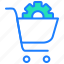 ecommerce, marketing, retail, settings, shopping basket, shopping cart 
