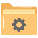 folder, setting, configuration, cogwheel, gear, data, management
