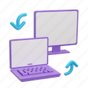 laptop, computer, exchange, upload, transaction, download, send, render