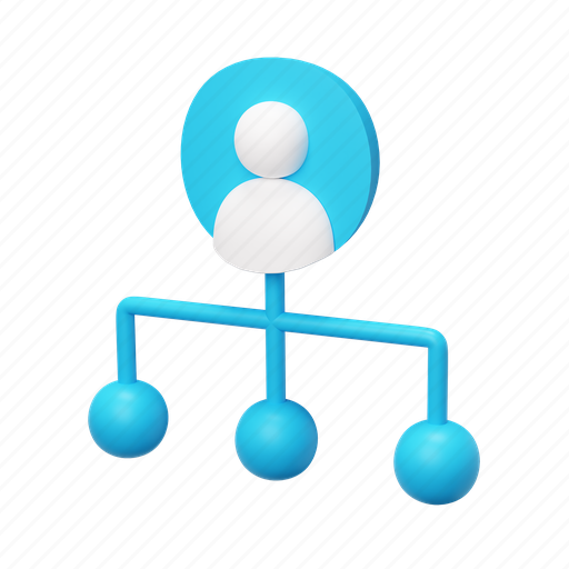 Hierarchy, user, diagram, structure, management, flowchart, organization 3D illustration - Download on Iconfinder