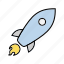 rocket, space, startup 