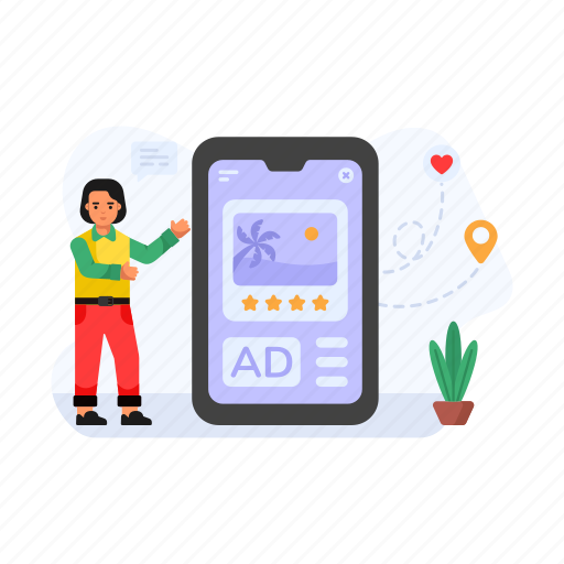 Ad ratings, ad review, mobile feedback, online review, online feedback illustration - Download on Iconfinder