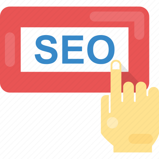 Finger touch on seo, search engine optimization, seo, seo text, seo word icon - Download on Iconfinder
