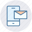 cell, email, envelop, letter, mobile, seo, smartphone