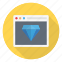 browser, diamond, premium, quality, webpage