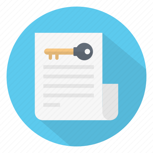 Document, key, lock, privacy, protection icon - Download on Iconfinder