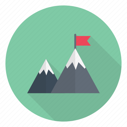 Achievement, flag, goal, mountain, success icon - Download on Iconfinder