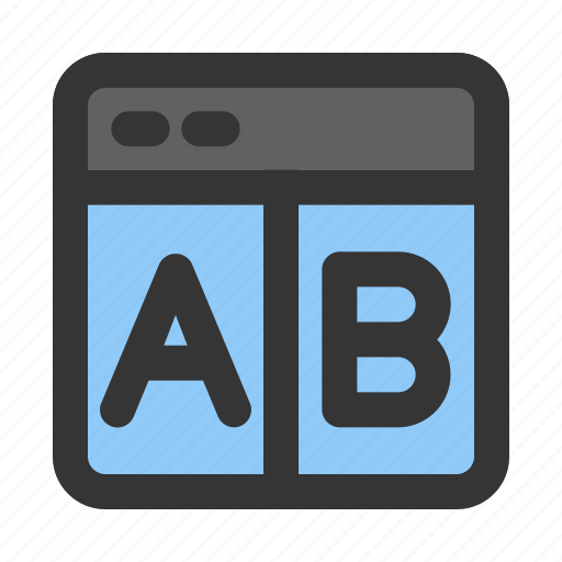 Ab, testing, compare, comparative, screens, split icon - Download on Iconfinder