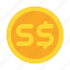singapore, dollar, coin, exchange, currency 