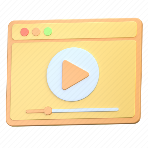Video player, video, multimedia, video streaming, online video 3D illustration - Download on Iconfinder