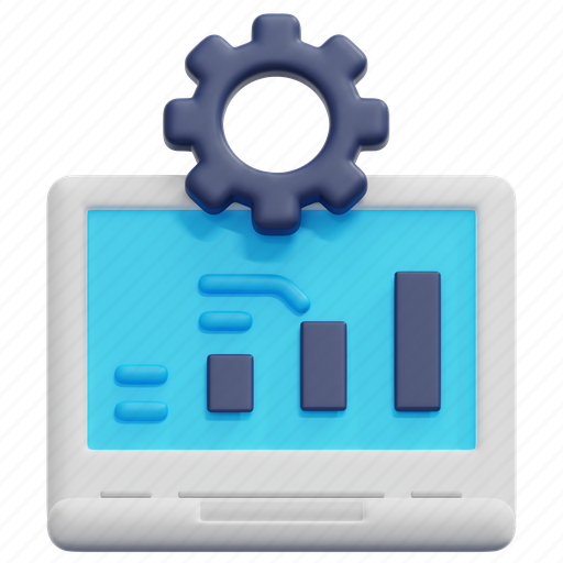 Laptop, seo, report, graph, statistics, marketing, information icon - Download on Iconfinder