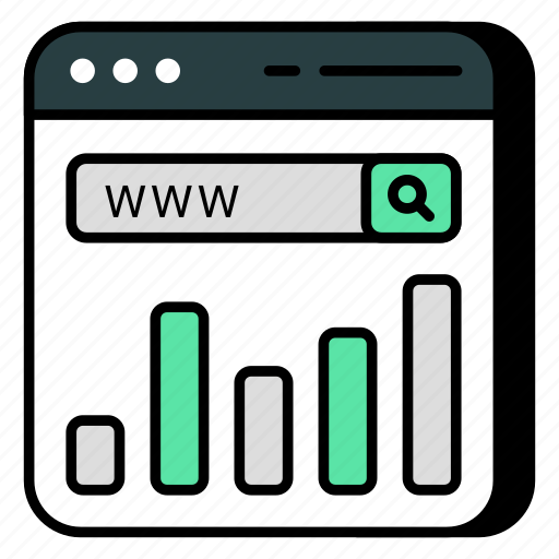 Web statistics, web infographic, online data analytics, online stats, web chart icon - Download on Iconfinder