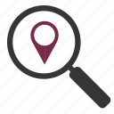 magnifying glass, map marker, marker, pin, search, search engine, zoom