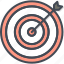 arrow, business, filled, outline, people, target, targeting 