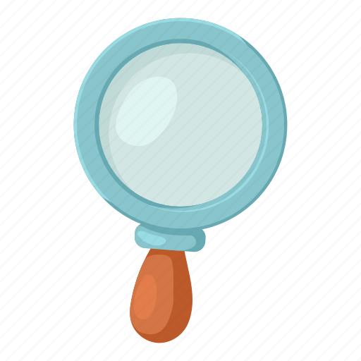 Cartoon, find, glass, look, magnifier, search, zoom icon - Download on Iconfinder