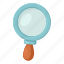 cartoon, find, glass, look, magnifier, search, zoom 