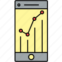 mobile, presentation, revenue, diagram, graph, report, seo