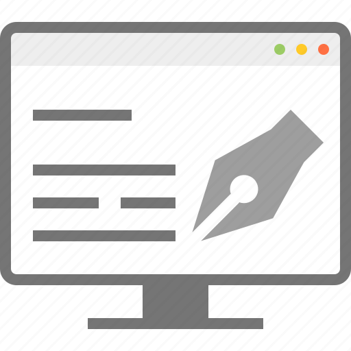 Agreement, contract, edit, electronic, monitor, pen, signature icon - Download on Iconfinder