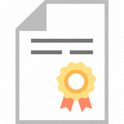 Certificate, degree, diploma, document, quality, ribbon badge, warranty icon - Download on Iconfinder